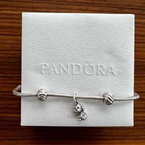 Pandora Moments Barrel Clasp Snake Chain Bracelet